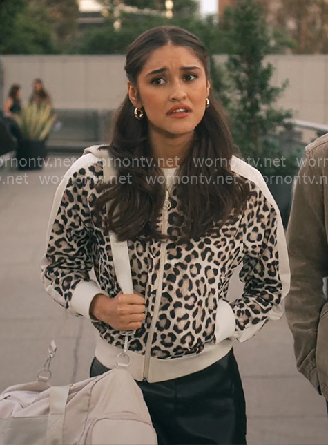 Sofia’s leopard print jacket on Running Point