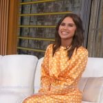 Sophie Flay’s orange polka dot dress on Good Morning America