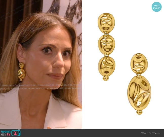 Sordo Puerto Asymmetric Earrings worn by Dorit Kemsley on The Real Housewives of Beverly Hills