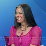 Stacy London’s pink organza peplum top on Today