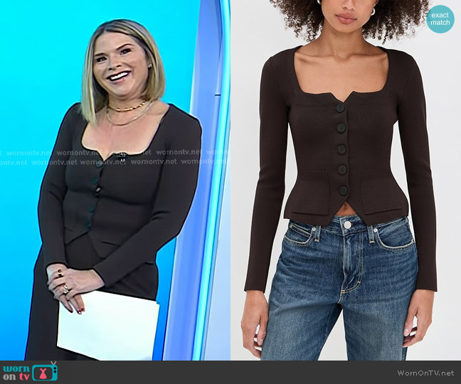 Staud Rachela Top in Earth worn by Jenna Bush Hager on Today
