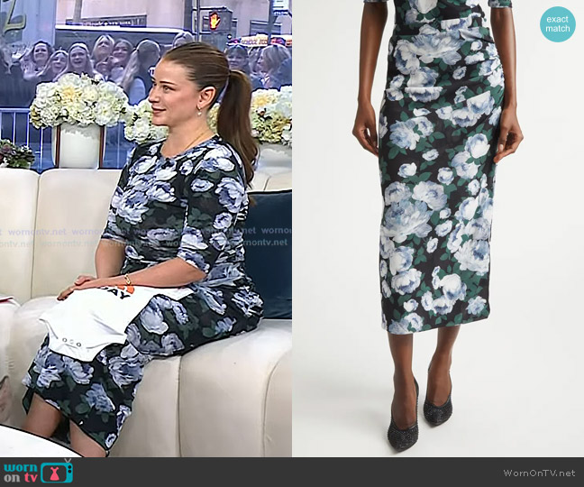 Stella McCartney Bunch of Roses Mesh Midi Skirt worn by Lo Bosworth on Today