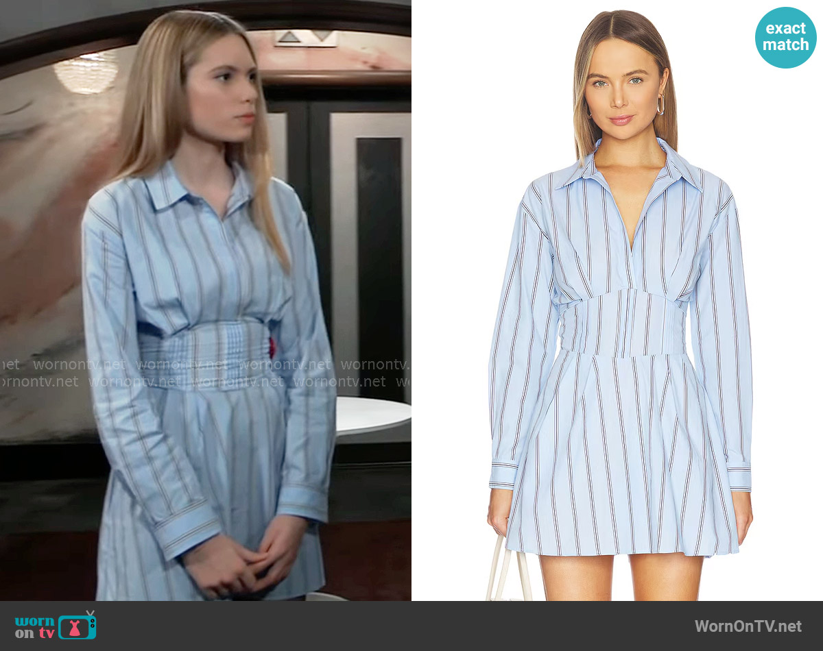 Steve Madden Ariany Dress in Estate Blue worn by Charlotte Cassadine (Bluesy Burke) on General Hospital