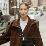 Amanda’s brown suede jacket on Summer House