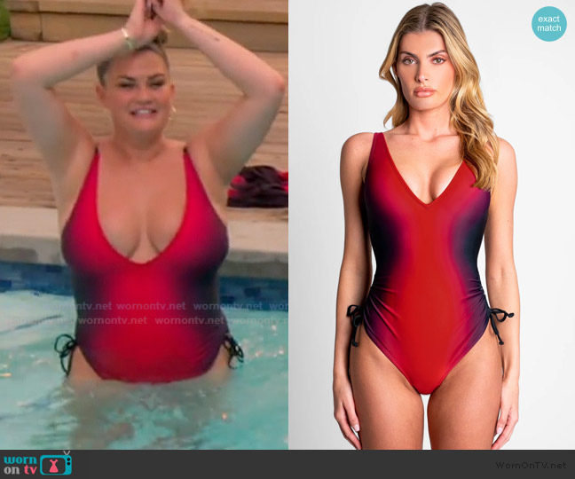TA3 Swim Plungey Ombre Swimsuit worn by Brittany Cartwright on The Valley