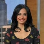 Dr. Tara Narula’s black floral short sleeve dress on Good Morning America
