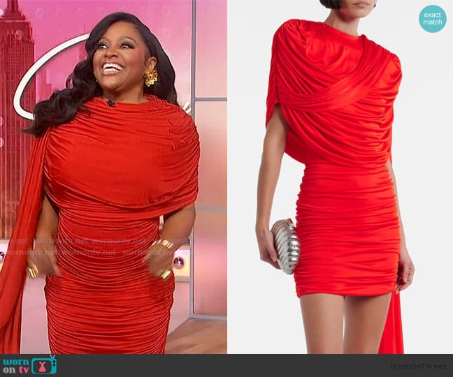 The New Arrivals Ilkyas Ozel Khara draped minidress worn by Sherri Shepherd on Sherri
