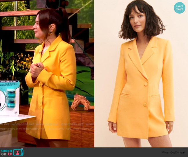 The Wolf Gang Yellow Blazer Dress worn by Dr. Lindsey Zubritsky on The View