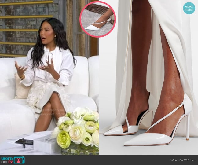Tom Ford 105 Patent Leather Pumps worn by Emma Grede on Good Morning America