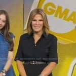 Tory's black pleated shirtdress on Good Morning America