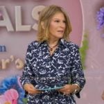 Tory’s navy floral shirtdress on Good Morning America