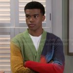 Tyrell’s multicolored cardigan on Beyond the Gates