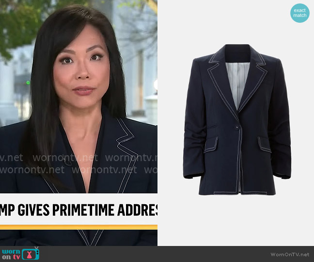 Veronica Beard Battista Dickey Jacket worn by Weijia Jiang on CBS Mornings