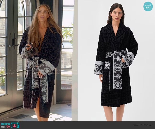 Versace I Love Baroque Bathrobe worn by Liz McGraw on The Real Housewives of Rhode Island