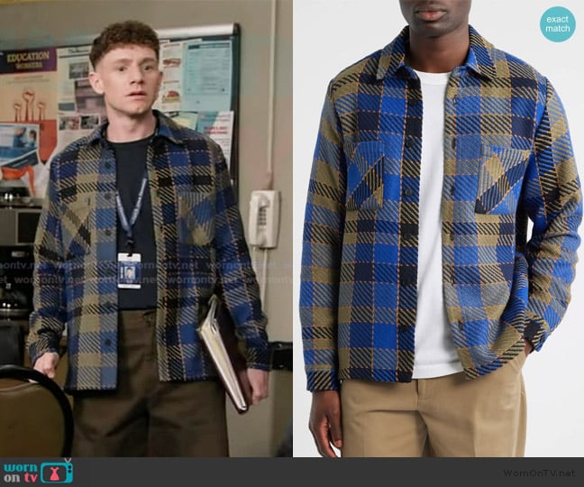 Wax London Whiting Overshirt worn by Jacob Hill (Chris Perfetti) on Abbott Elementary