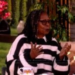 Whoopi’s black and white striped sweater on The View