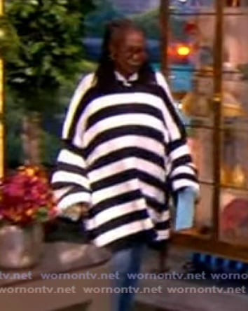 Whoopi's black and white striped sweater on The View