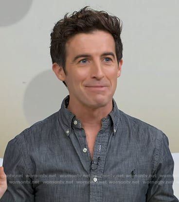 Will Ganss’s grey button down shirt on Good Morning America
