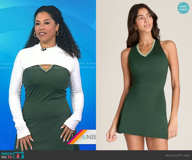Wilson Tiebreaker Dress in Sycamore worn by Arianna Davis on Today