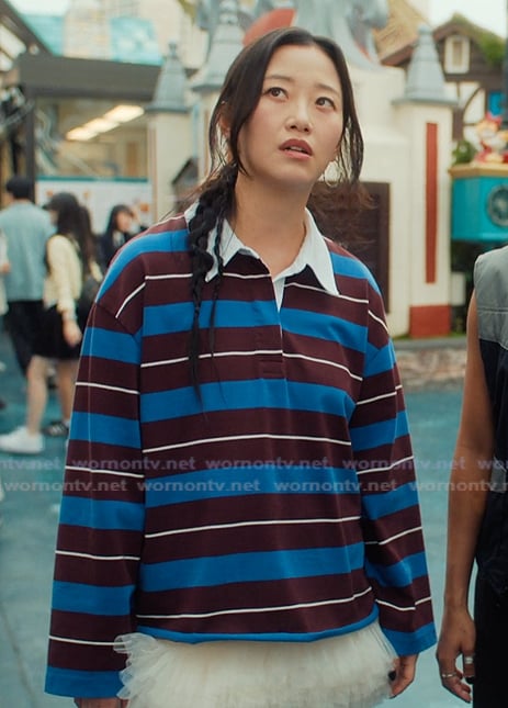 Yuri’s striped rugby jersey on XO Kitty