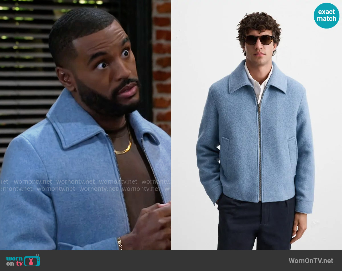 Zara Overshirt with Zip worn by Andre Richardson (Sean Freeman) on Beyond the Gates