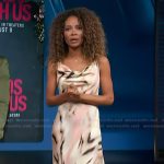 Zuri’s abstract print dress on Access Hollywood