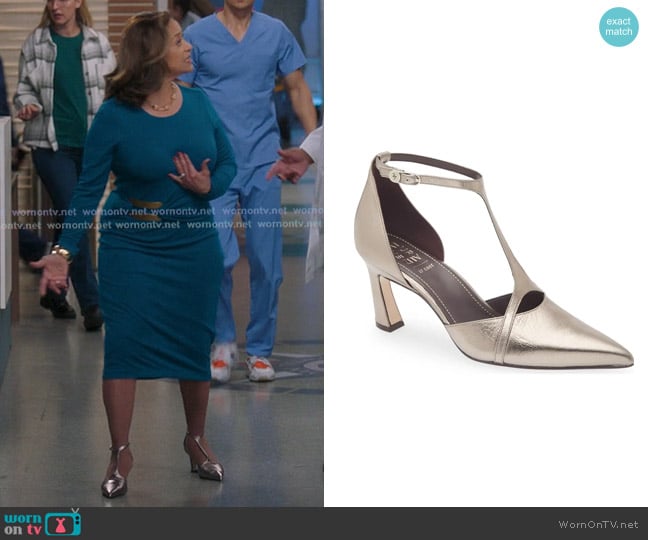 27 EDIT Naturalizer Ezlyn T-Strap Pointed Toe Pump worn by Catherine Avery (Debbie Allen) on Greys Anatomy
