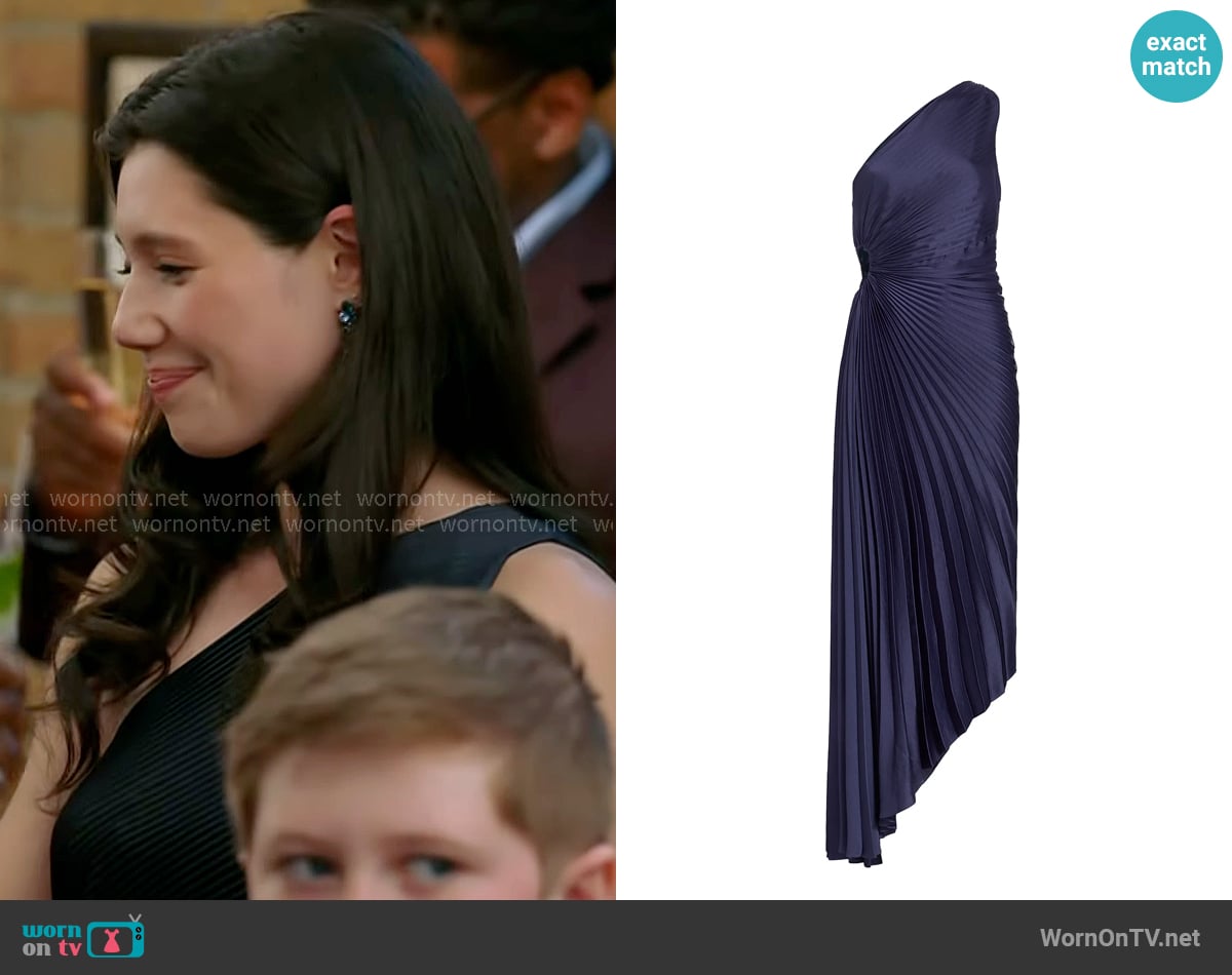 A.L.C. Delfina Dress worn by Violet Mikami (Hanako Greensmith) on Chicago Fire