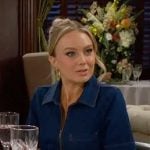 Abby's denim jumpsuit on The Young and the Restless