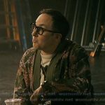 Adam’s green printed cardigan on The Boys