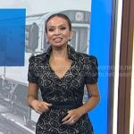 Adelle’s black lace wrap dress on Today