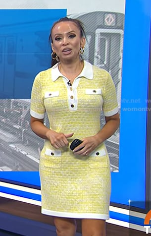 Adelle’s yellow knit polo dress on Today