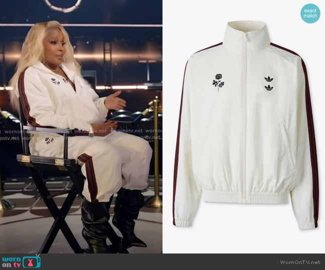 Adidas x Willy Chavarria Woven Track Jacket worn by Mary J. Blige on Good Morning America
