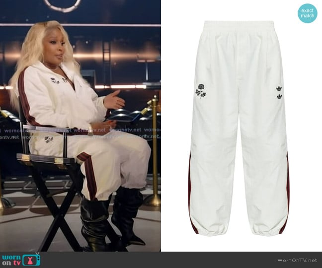 Adidas x Willy Chavarria Woven Track Pants worn by Mary J. Blige on Good Morning America