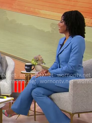 Adriana Diaz’s blue suit on CBS Mornings