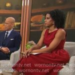 Adriana Diaz’s red sleeveless dress on CBS Mornings