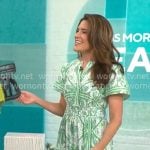 Adriane Kiss' green printed maxi dress on CBS Mornings