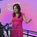 Adrianna’s pink v-neck midi dress on Today
