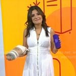 Adrianna's white zip front v-neck dress on Today