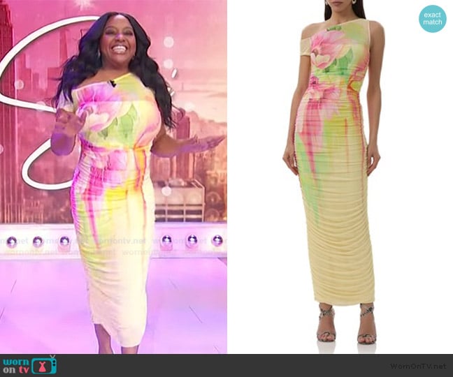 AFRM One-Shoulder Floral Maxi Dress worn by Sherri Shepherd on Sherri