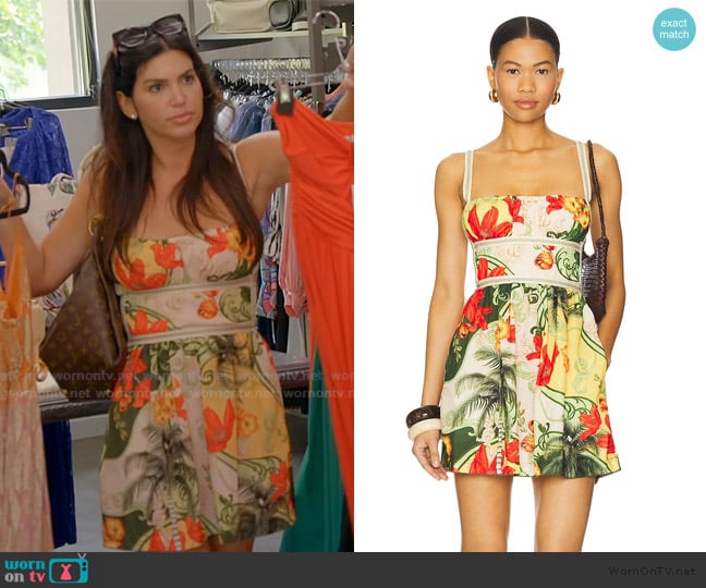 Agua Bendita Logan Mini Dress worn by Jo-Ellen Tiberi on The Real Housewives of Rhode Island