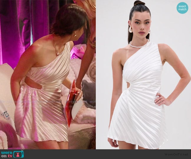 Akira Make It Work Pleated Mini Dress worn by Levi Sebree on Summer House