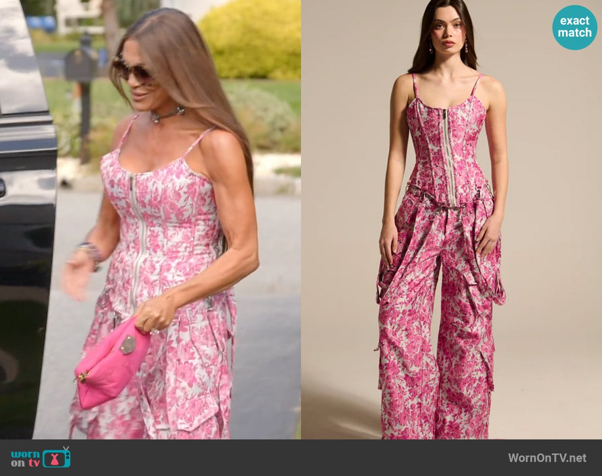 Akira Miley Jacquard Corset worn by Liz McGraw on The Real Housewives of Rhode Island