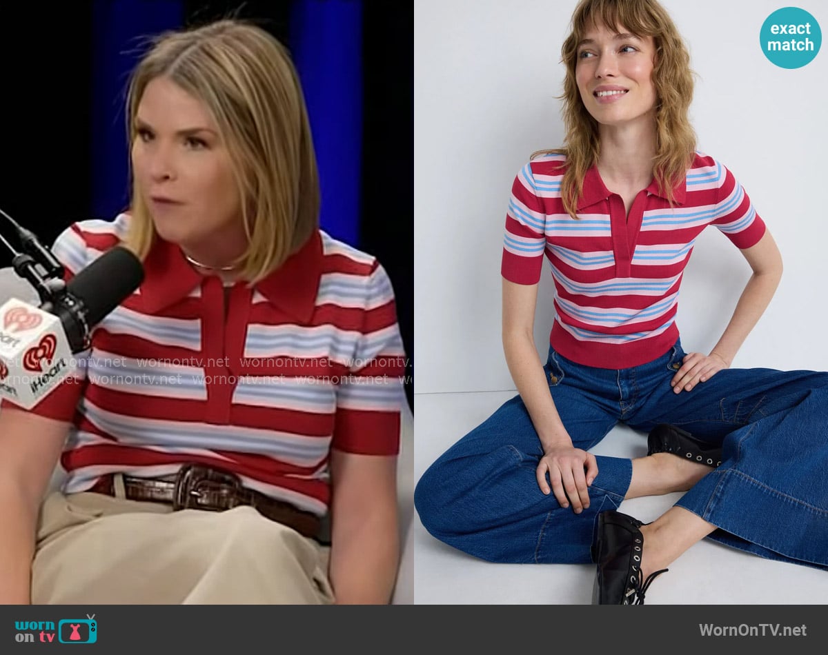Aknvas Emma Polo Top worn by Jenna Bush Hager on Today