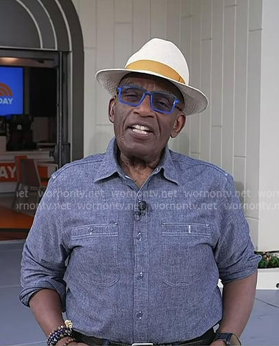 Al Roker’s blue button down shirt on Today