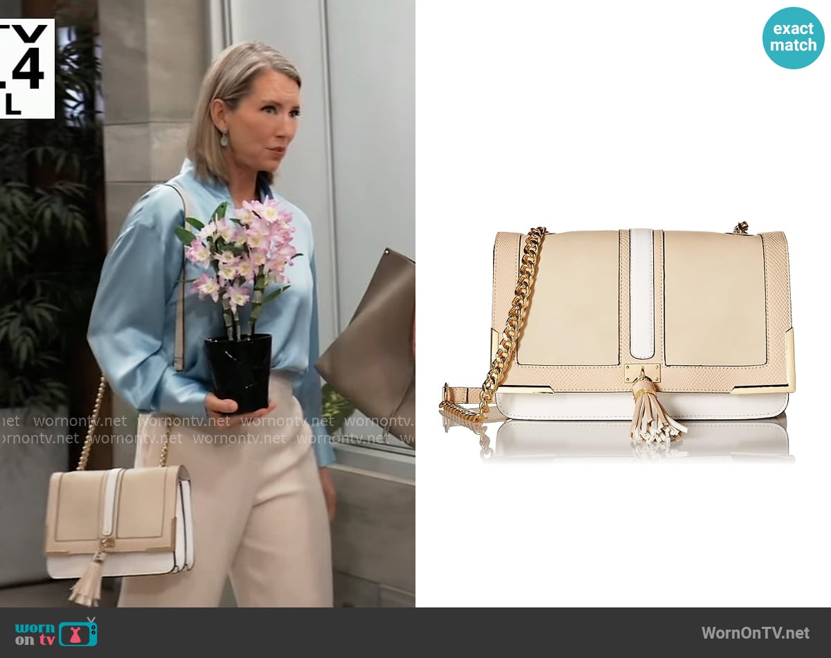 Aldo System Crossbody Bag worn by Nina Reeves (Cynthia Watros) on General Hospital