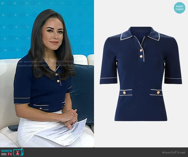 Aldomartins Polo With White Trim worn by Kaylee Hartung on Today