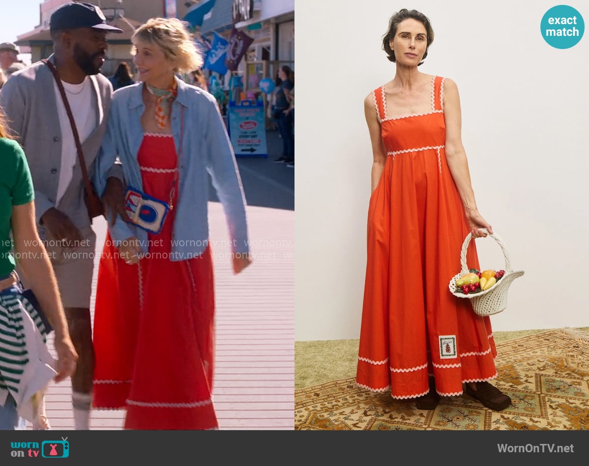 Alemais Contessa Summer Dress worn by Anne (Kerri Kenney) on The Four Seasons