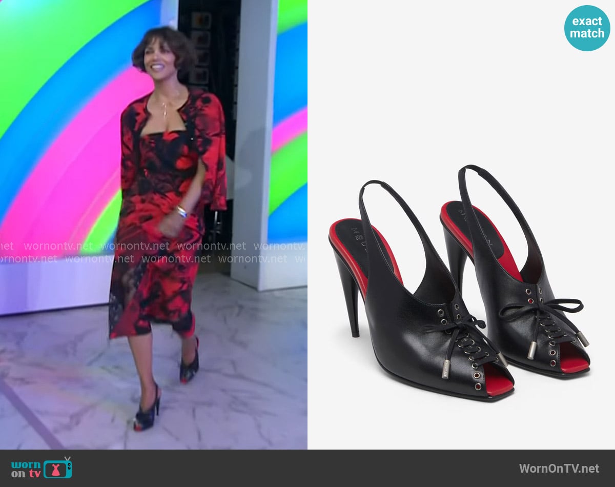 Halle Berry’s black slingback sandals on Today Halle Berry’s black slingback sandals on Today