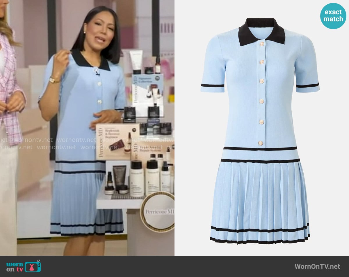 Alexia Admor Lucina Dully Pleated Mini Dress worn by Stephanie Ramos on Good Morning America